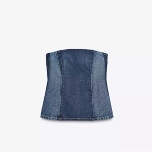 NWT Zara Denim Tube Top